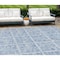 Homeroots 8' X 10' Sky Blue And Denim Blue Medallion Washable Indoor Outdoor Area Rug 589347 - alternate 1