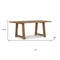 Homeroots 72" Natural Solid Wood Dining Table 640697 - alternate 4