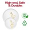 Smarty Had A Party 8.5" White with Gold Floral Round Plastic Appetizer/Salad Plates, 120PK 218WHG-CASE - alternate 8