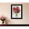 Homeroots Vases with Flowers II 2 Black Framed Print Wall Art 408153 - alternate 5