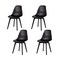 Homeroots Set of Four Black Heavy Duty Plastic Dining Side Chairs 565186 - alternate 8