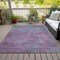 Homeroots 5' X 8' Lavender And Teal Blue Abstract Washable Indoor Outdoor Area Rug 618449 - alternate 8