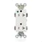 Leviton Straight Blade Receptacle, 5-20R, 20 A, 125V AC, Flush Mount, Self-Grounded M1636-HGW - alternate 1