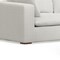Homeroots 125" Gray Fabric Sofa With Ottoman With Brown Legs 641870 - alternate 6