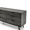 Homeroots 61" Gray Solid Wood Six Drawer Double Dresser 518626 - alternate 8