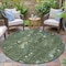 Homeroots 8' Fern Green And Beige Round Abstract Washable Indoor Outdoor Area Rug 631175 - alternate 7