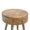 Homeroots 22" Beige Solid Wood Round One Drawer Nightstand 651492 - alternate 13
