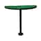 Leisure Craft Perforated Semi-Circle Pedestal Table, Portable, 40"H, Green STAB40-PERF-GREEN - alternate 1