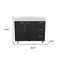 Homeroots 39in Black Wood Gloss Finish Door Accent Cabinet With Three Drawers 534981 - alternate 3