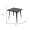Homeroots 32" Gray Steel and Metal Square Dining Table 555145 - alternate 5