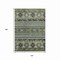 Homeroots 10' X 14' Fern Green Taupe And Ivory Tribal Washable Indoor Outdoor Area Rug 615415 - alternate 8