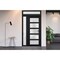 Vdomdoors Front Exterior Prehung FiberGlass Door Frosted Glass / Manux 8002 Matte Black / Sidelight and Trans MANUX8002EXD-BLK-W30+16 x H80+14-RH - alternate 4