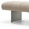Homeroots 63in Beige and Nickel Boucle and Steel Upholstered Bench 714184 - alternate 6