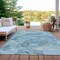 Homeroots 10' X 14' Blue And Teal Blue Abstract Washable Indoor Outdoor Area Rug 609839 - alternate 7