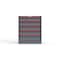 Strong Hold 5 drawer cabinet - (1x 4ft, 3x 5ft, 1x 6ft) - Red accents - Keyed Different S3036-PPDAS-0506DS - alternate 1