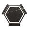 Apollo Tile Aureole 8.66 in. x 9.84 in. Matte Black and White Porcelain Hexagon Wall and Floor Tile (8.07 sq ft/case) - 18 Sheets APLENC88NITA - alternate 9