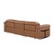 Homeroots 100" Chestnut Top Grain Leather Reclining Metal USB Sofa 720358 - alternate 6
