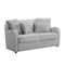 Homeroots 63in Beige And Black Linen Curved Loveseat and Toss Pillows 515724 - alternate 1