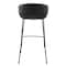Homeroots Set of Two 30" Black Faux Leather and Steel Low Back Bar Height Bar Chairs 544688 - alternate 7