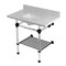 Kingston Brass 36-Inch Carrara Marble Console Sink with Acrylic Legs and Shelf, 8-Inch, 3-Hole KVPB36MASQB0 - alternate 1