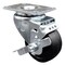 Service Caster 3 Inch Soft Rubber Wheel Swivel Top Plate Caster with Brake SCC-20S314-SRS-TLB-TP3 - alternate 1