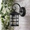 Jonathan Y Cadiz 6" 1-Light Iron/Seeded Glass Cottage Rustic Scrolled Lantern LED Outdoor Sconce, Black, 2PK JYL7609A-SET2 - alternate 11