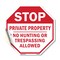 Signmission Stop Private Property No Hunting or, 10 Inch X 10 Inch, Vinyl Decal OC-D-10-165 - alternate 1