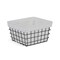 Homeroots 13" Black And White Fabric And Metal Basket 379833 - alternate 1