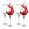 Dinewares Set of 4 Gold-Rimmed Red Wine Glasses with Diamond Rhinestone Accent - 18 oz, 10 Inches Tall - QI004758.SI.4 - alternate 9