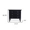 Homeroots 32" Black Solid Wood Four Drawer Gentlemans Chest 389778 - alternate 5