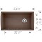 Blanco Diamond Super Single Bowl, Cafe Brown 441771 - alternate 3