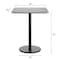 Flash Furniture 36" Square Tabletop, Seamless Surface Technology, Gray Faux Concrete, 24" Black RND Bar Height Base ST-SQ36-CMGY-TR24B-GG - alternate 9