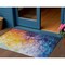 Homeroots 3' X 5' Gold Yellow And Teal Blue Abstract Washable Indoor Outdoor Area Rug 617353 - alternate 1