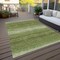 Homeroots 5' X 8' Green And Ivory Abstract Washable Indoor Outdoor Area Rug 599953 - alternate 8