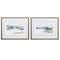 Homeroots 31" X 25" Woodtoned Frame Overcast Lake Study, Set Of 2, 2PK 365620 - alternate 1