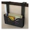 Deflecto EZ Link Magnetic Wall Mount Supply Organizer, Legal/Letter/Tabloid Size, 10in x 2.63in x 5in, Black 73304H - alternate 5