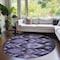 Homeroots 8' Purple Lavender And Plum Round Southwestern Washable Indoor Outdoor Area Rug 587826 - alternate 6