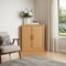 Homeroots 31in Natural Wood Corner Accent Cabinet 693403 - alternate 4