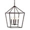 Jonathan Y Pagoda 16" 4-Light Classic Traditional Metal Cage Lantern LED Pendant, Oil Rubbed Bronze JYL7437A - alternate 1