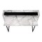 Homeroots 47" White and Black Wood and Metal Sled Computer Desk 489856 - alternate 6