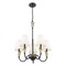 Z-Lite Claudelle 5-Light Chandelier, 24 in W, Matte Black + Modern Gold 4014-24MB-MGLD - alternate 6