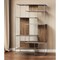 Homeroots 75" Brown And Silver Metal and Wood Six Tier Bookcase 380386 - alternate 3