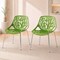 Leisuremod Modern Asbury Dining Chair with Chromed Legs, Green, 2PK AC16G2 - alternate 10