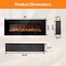 Edendirect 50 in. Smart Electric Fireplace Insert in Black with Remote, Low Noise, 750W/1500W Heating Mode ZR-EF50R - alternate 6