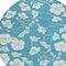 Homeroots 8' Turquoise Ivory And Gray Round Floral Washable Indoor Outdoor Area Rug 599930 - alternate 4