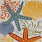 Homeroots 7' X 10' Blue Yellow And Orange Starfish Indoor Outdoor Area Rug 546830 - alternate 5