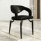 Leisuremod Entice Modern Leather Dining Chair with Iron Legs Open-Back Design in Charcoal, 4PK EC60CH-4 - alternate 10
