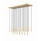 Z-Lite Forest 23 Light Linear Chandelier, Modern Gold, 54 In W 919MP12-23L-MGLD-LED - alternate 4