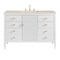 James Martin Vanities Myrrin 48" Single Vanity, Bright White, w/ 3 CM Siberian Silestone Top 485-V48-BW-3SFR - alternate 1