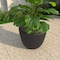 Leisuremod Dahlia Tapered Round Fiberstone & MgO Clay Planter with Cover, Weather-Resistant DP14BL - alternate 4